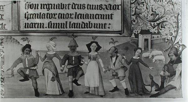 Ms Lat 1173 f.20 Pastoraltanz, aus den Stunden von Charles d