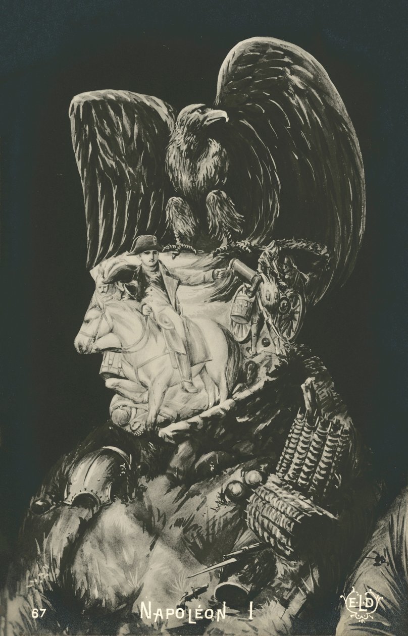 Napoleon Bonaparte, französischer Kaiser und Militärführer (Litho) von French School