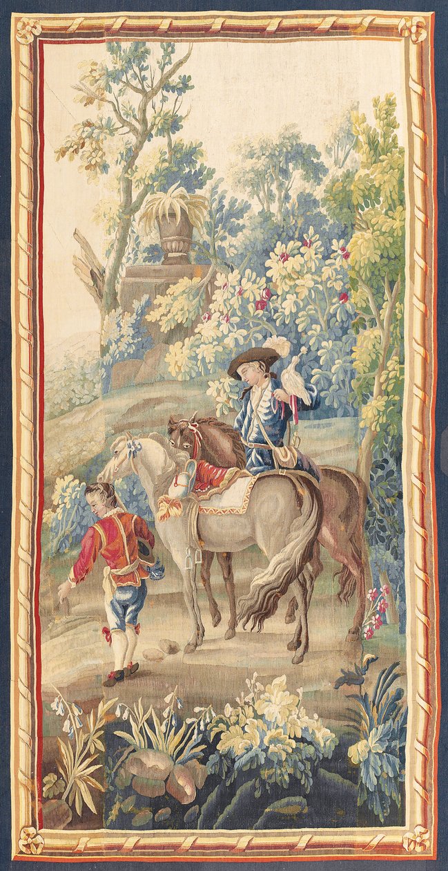 Eines von einem Paar Louis XVI pastorale Wandteppiche, Aubusson, ca. 1775 von French School