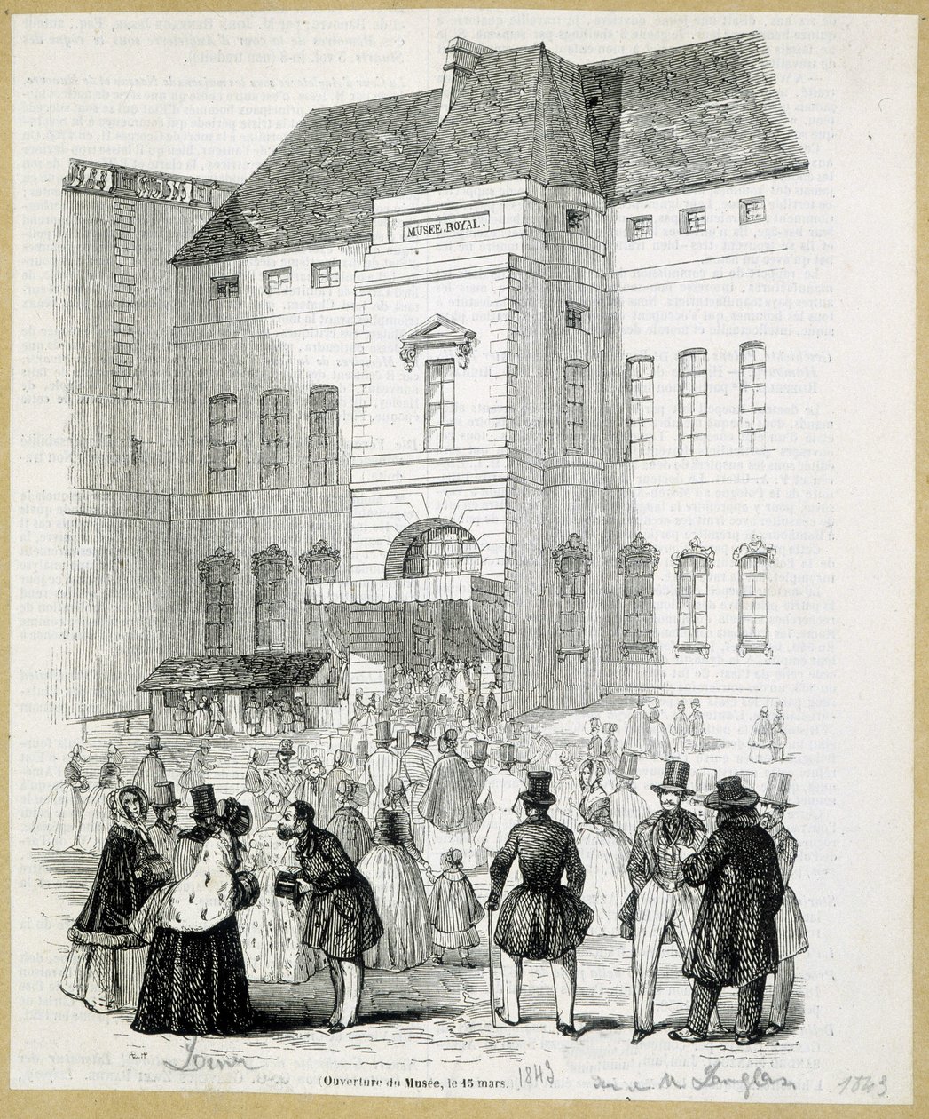 Eröffnung des Musée Royal (Musée du Louvre), 15. März von French School