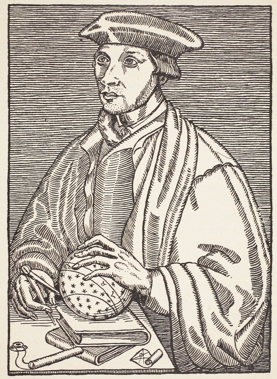 Oronce Fine, Illustration aus Histoire de la Nation Francaise, Sciences, Bände I & II, von Gabriel Hanotaux, 1924 von French School