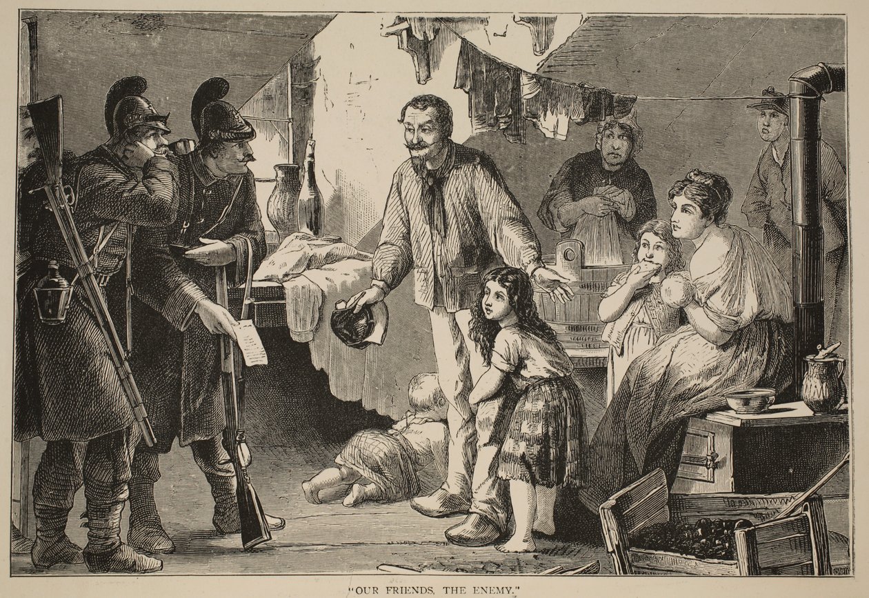 Unsere Freunde, der Feind, Illustration aus Cassells Geschichte des Krieges zwischen Frankreich und Deutschland, 1870-1871 von French School