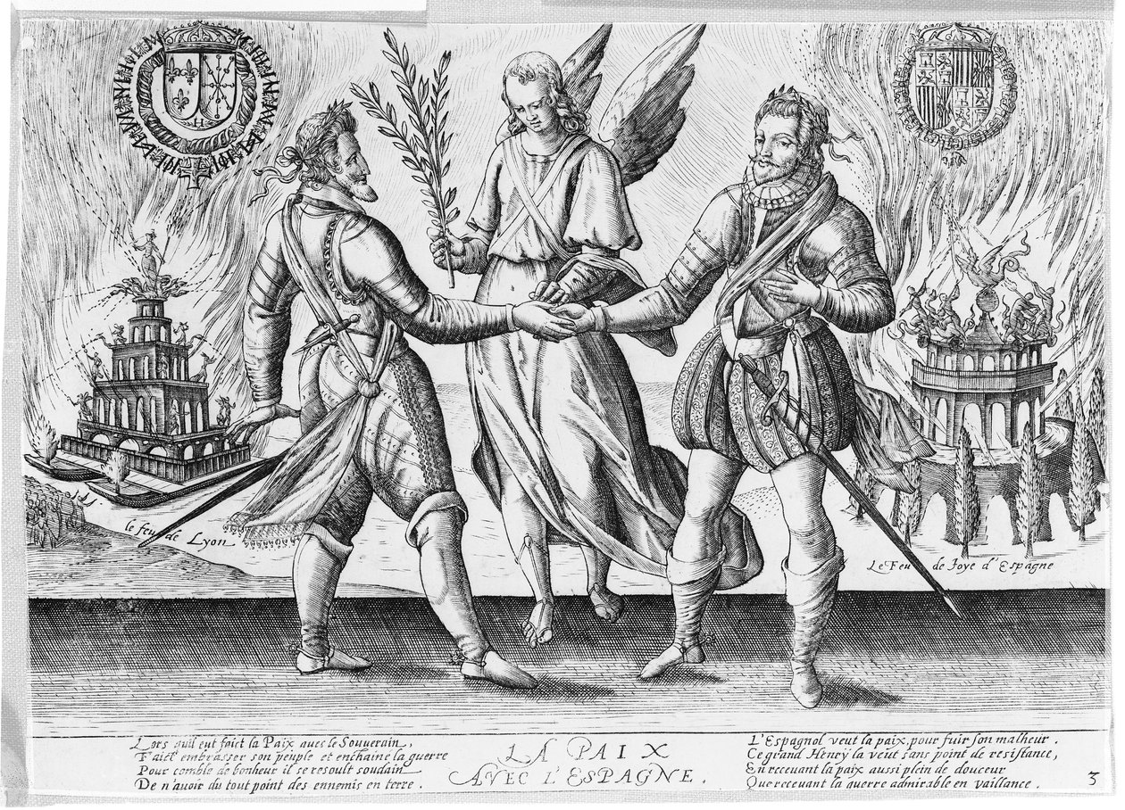 Frieden mit Spanien, 1598 von French School