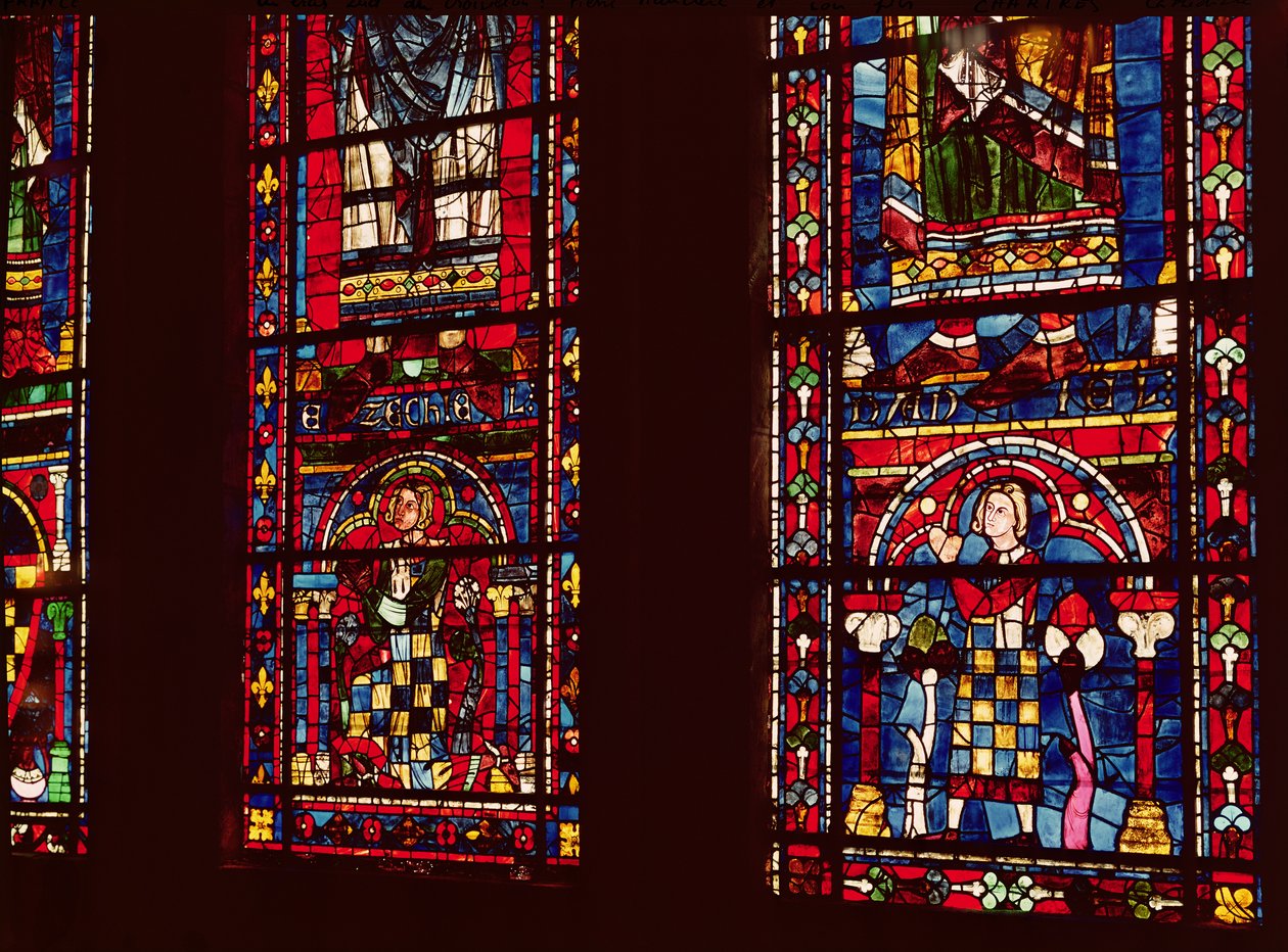 Pierre de Dreux (1190-1250) und sein Sohn Jean de Bretagne (1237-86) (Detail) von French School