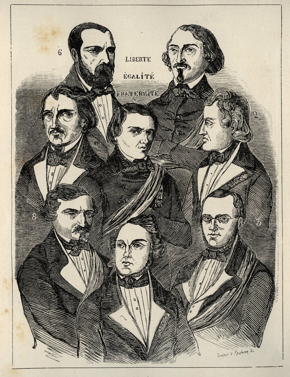 Wahlplakat 1848 - Französische republikanische Politiker von French School