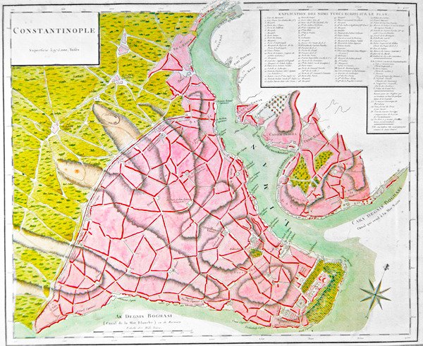 Plan von Konstantinopel von French School
