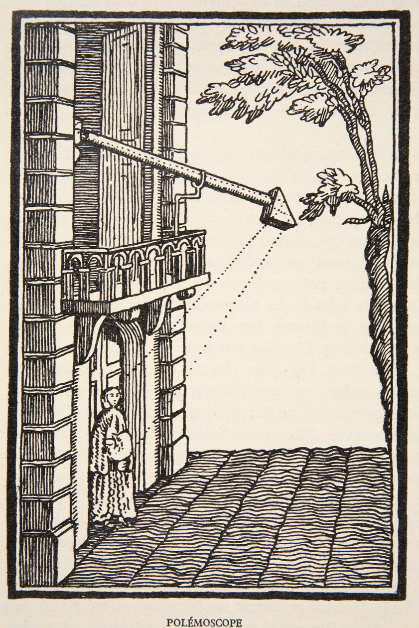 Polemoskop, Kopie von Boris Mestchersky, Illustration aus Histoire de la Nation Francaise, Sciences, Bände I & II, von Gabriel Hanotaux, 1924 von French School