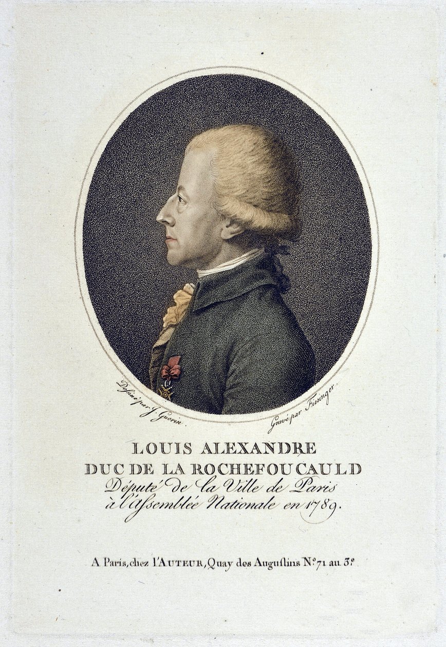 Porträt von Louis Alexandre de la Rochefoucauld, Herzog von Enville (D