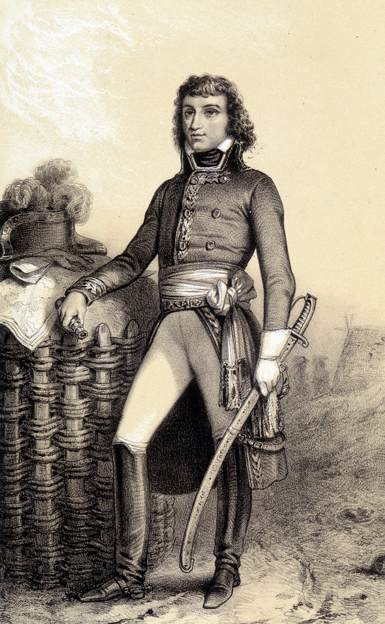 Porträt von Barthélemy Catherine Joubert, General Boer von Südafrika (1769-1799). In „Galerie historique de la Revolution française“ von Albert Morin von French School