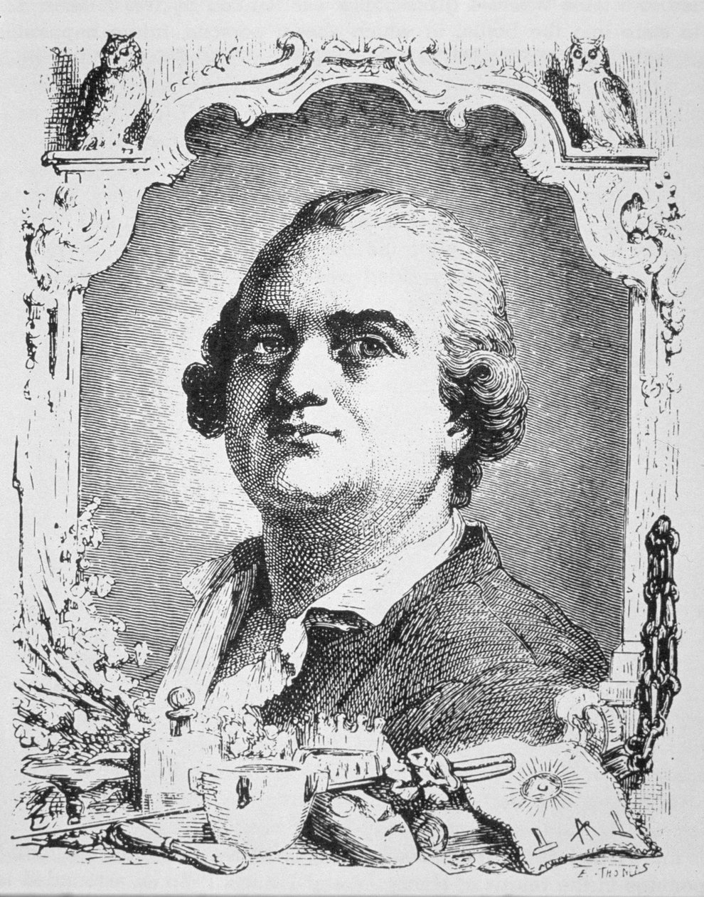 Porträt von Cagliostro (1743-95), Kopie einer Illustration aus Histoire de la Magie von Paul Christian, verwendet in einer Geschichte der Magie, veröffentlicht im späten 19. Jahrhundert von French School
