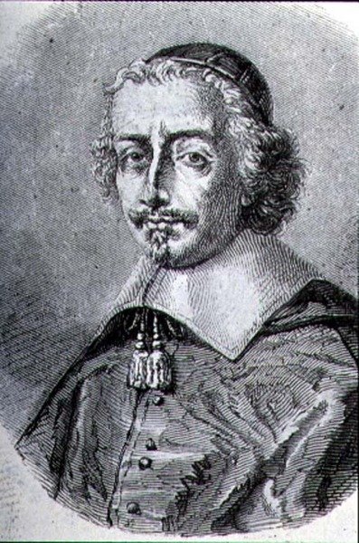 Porträt von Kardinal Mazarin (1602-61) (Stich) von French School