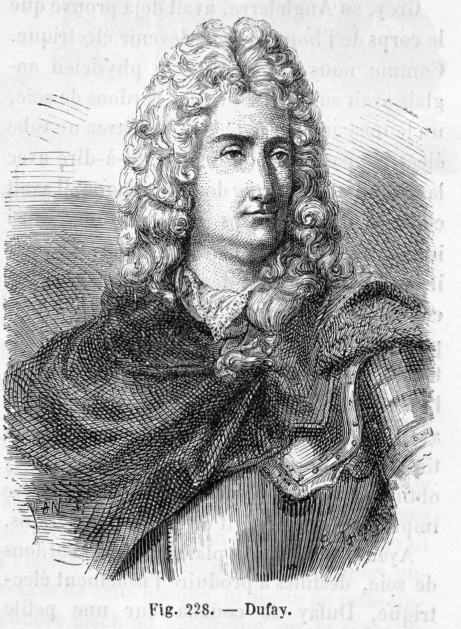 Porträt von Charles François Du Fay (1698 - 1739), französischer Chemiker und Physiker - in „Histoire de France“ von Henri Martin von French School