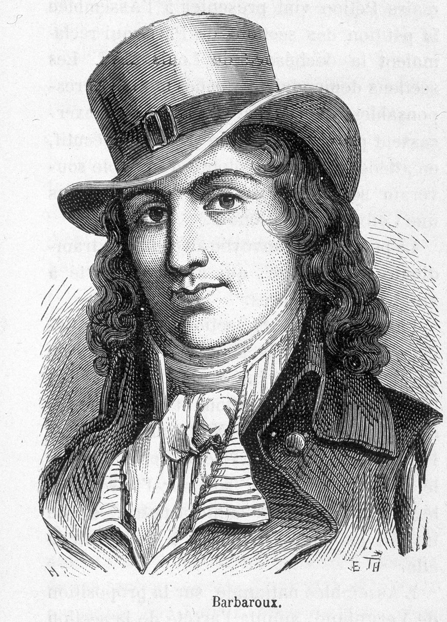 Porträt von Charles Jean Marie Barbaroux (1767 - 1794), ein französischer Politiker, der die Marseille-Föderierten anführte, als die Tuilerien 1792 eingenommen wurden von French School