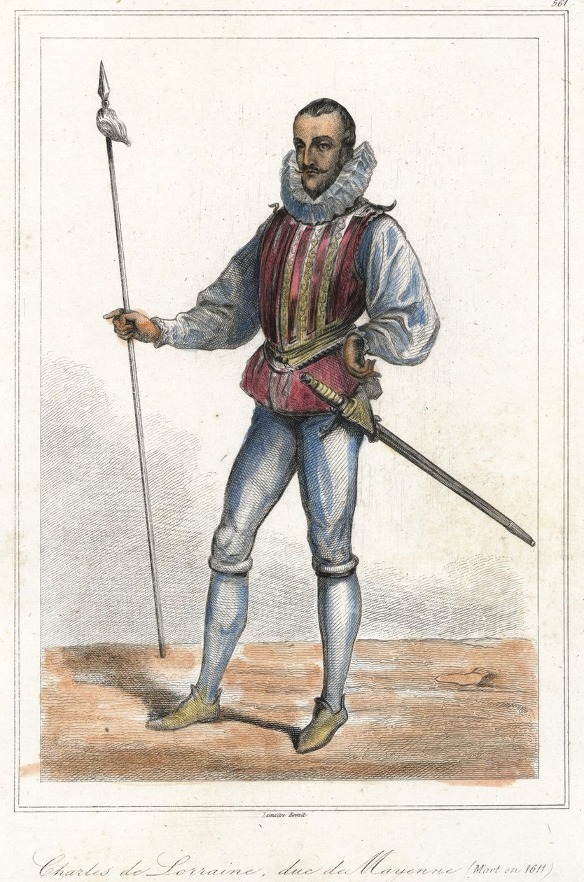 Porträt von Charles de Lorraine, Herzog von Mayenne (1554-1611), französischer Prinz. Nach Henri, Herzog von Guise, war er Anführer der Liga (1589). von French School