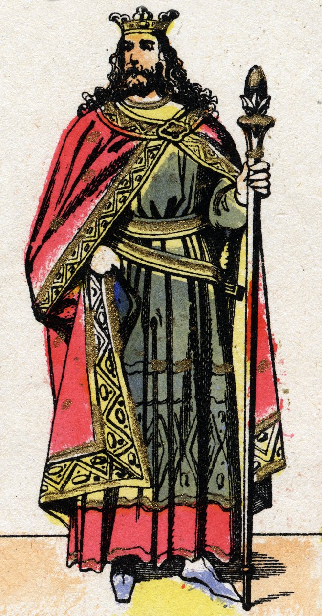 Porträt von Childebert II. (ca. 570 - 596), König von Austrasien. von French School