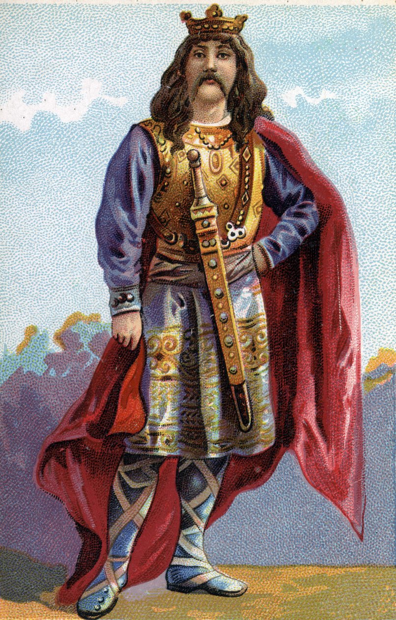 Porträt von Chilperic I., König der Franken von 561 bis 584 von French School