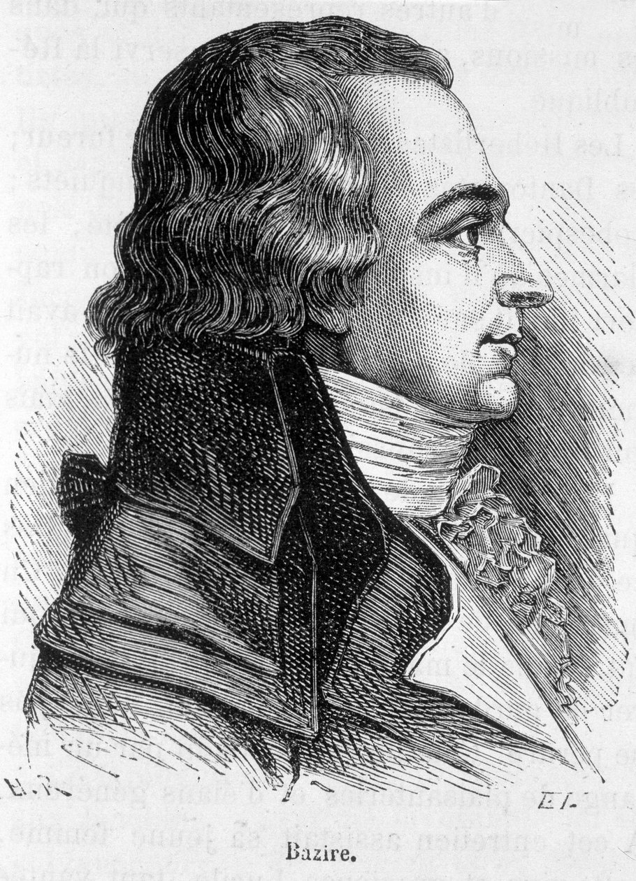 Porträt von Claude Basire oder Bazire (1764-1794), französischer Politiker - in „L