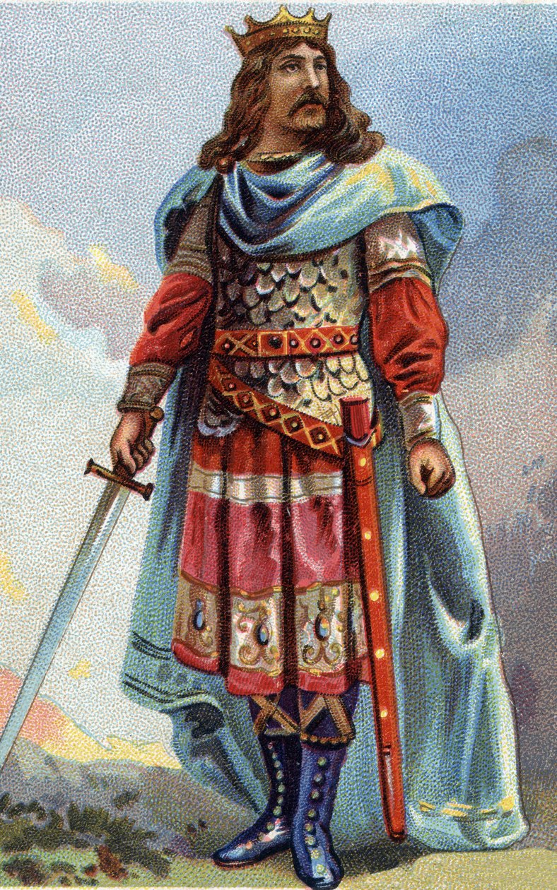 Porträt von Clotaire (Chlothar) IV., König der Franken von 716 bis 718. Chromolithographie um 1890 von French School