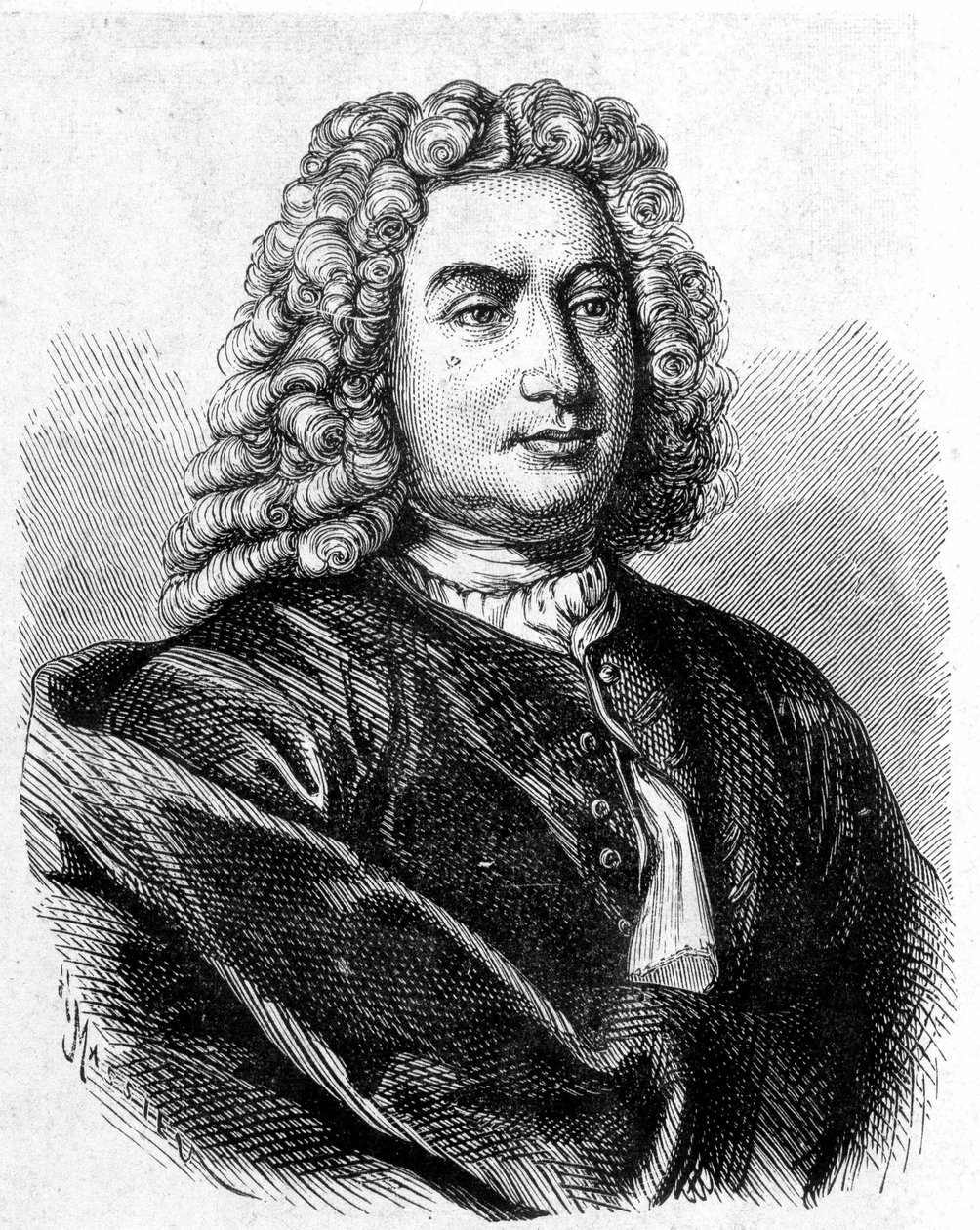 Porträt von Daniel Bernoulli (1700 - 1782), Schweizer Mathematiker und Physiker - in „Album der Wissenschaft; berühmte Wissenschaftler; Große Entdeckungen“ 1896 von French School