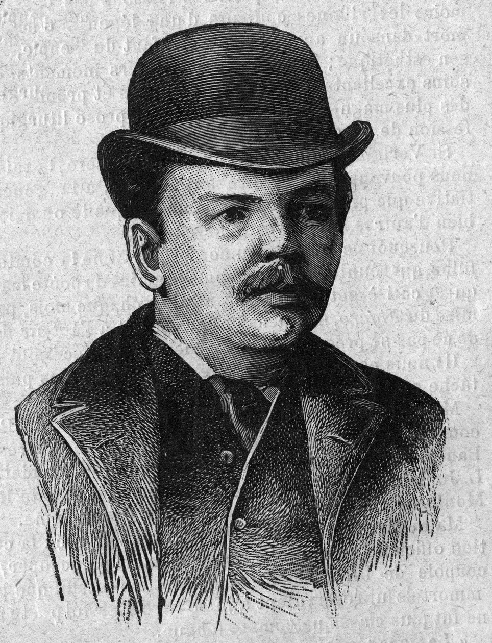 Porträt von Dr. Leander Starr Jameson (1853-1917), britischer Premierminister der Kapkolonie in Südafrika (Transvaal). Gravur in „La gazette du dimanche“ vom 16. Januar von French School