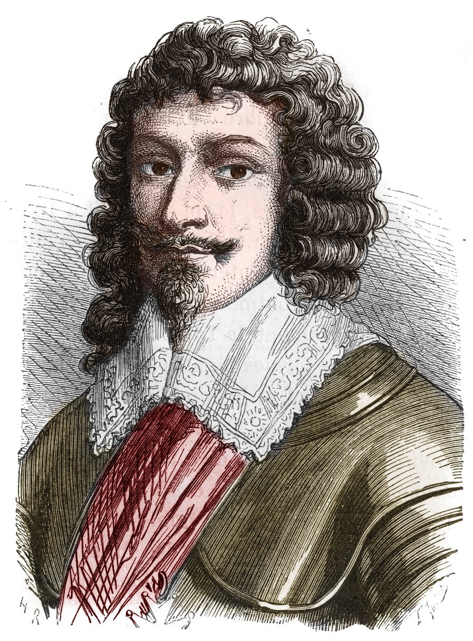 Porträt von Herzog Heinrich II. von Montmorency (1595-1632). Gravur aus dem späten 19. Jahrhundert von French School