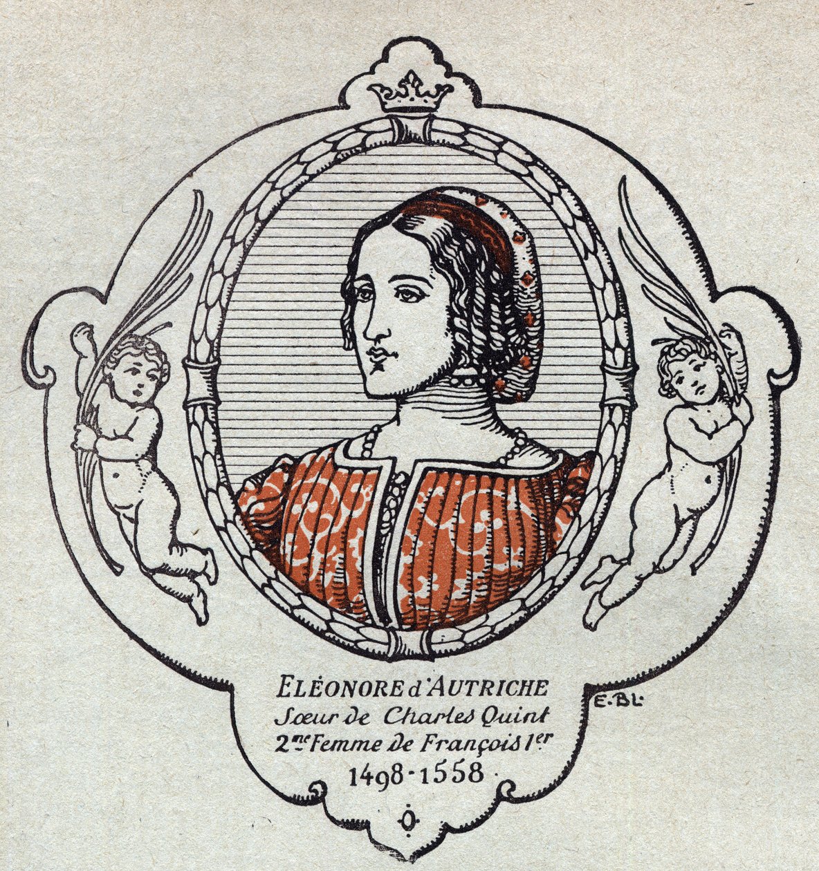 Porträt von Eleonore von Habsburg, Erzherzogin von Österreich (1498-1558) Königin von Frankreich von French School