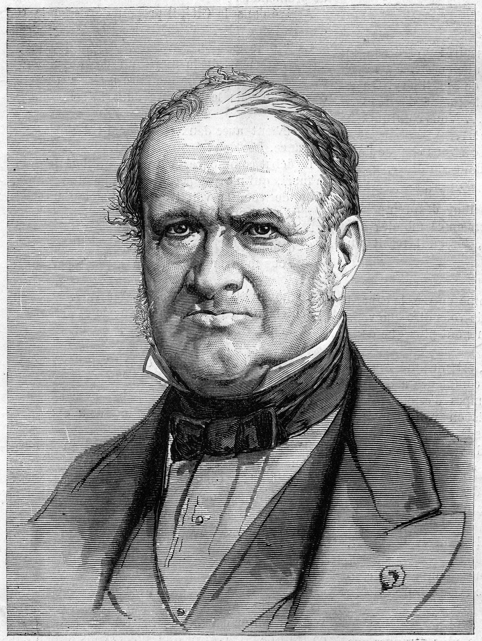 Porträt von Elie de Beaumont (1798-1874), französischer Geologe. Gravur in „Le Monde Illustré“ Nr. 912 vom 3. Oktober von French School