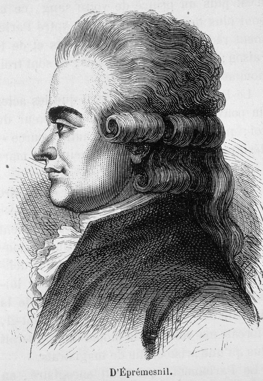 Porträt von Eprémesnil, französischer Magistrat und Politiker (1746 - 1794) - in „L