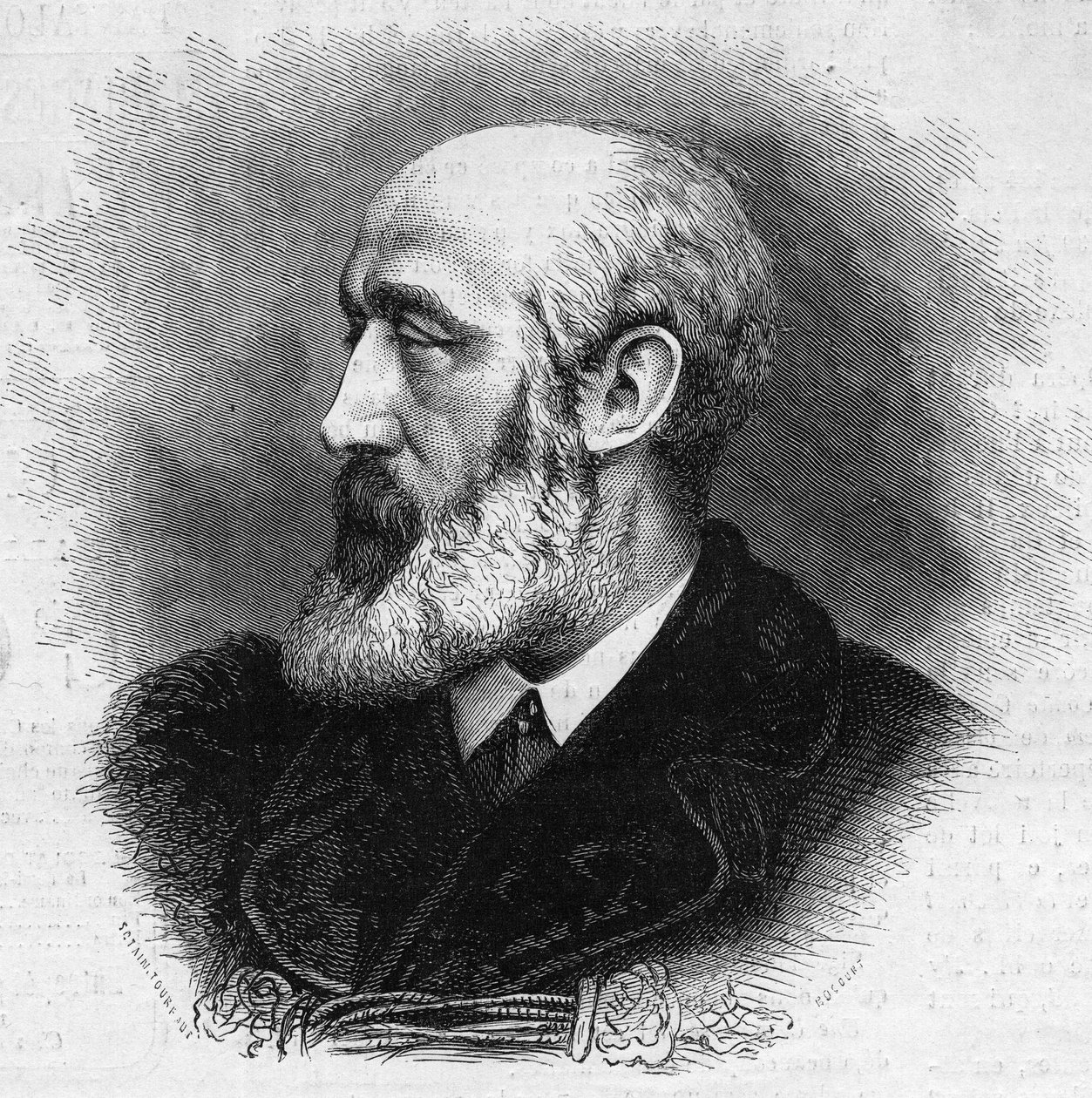 Porträt von Ernest Feydeau (1821-1873), französischer Dichter und Romanautor. Gravur in „Le Monde Illustré“ Nr. 865 vom 8. November. von French School