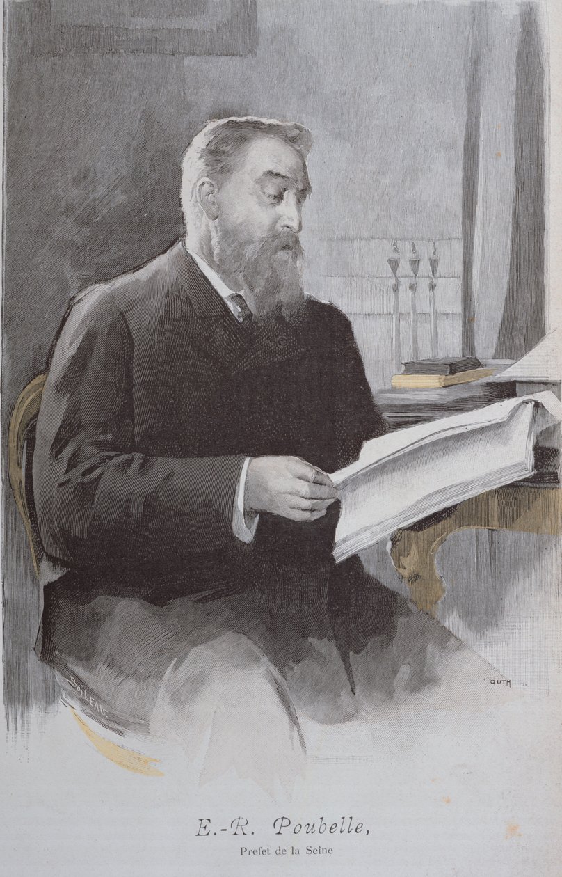 Porträt von Eugene Poubelle, aus La Revue Illustree, 15. Juni 1893 von French School
