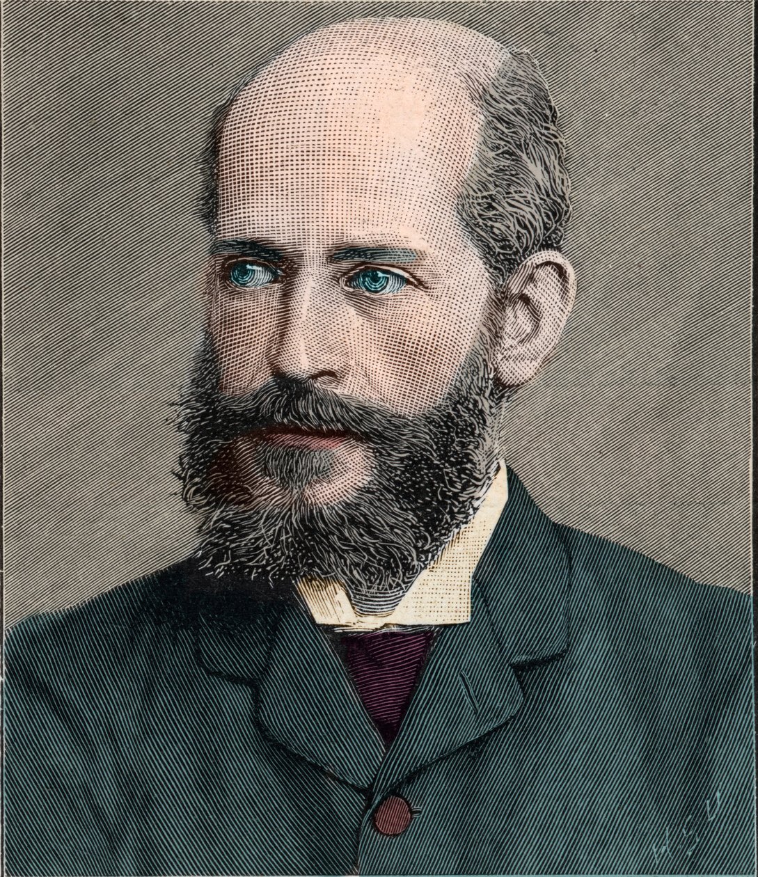 Porträt von Ferdinand James Anselm Freiherr von Rothschild (1839-1898), englischer Kunstsammler, 1898 von French School