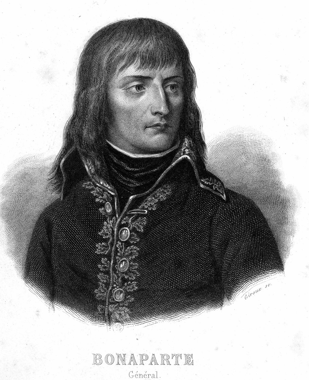 Porträt von General Bonaparte - in Revolution francaise von Thiers. 19. Jahrhundert von French School