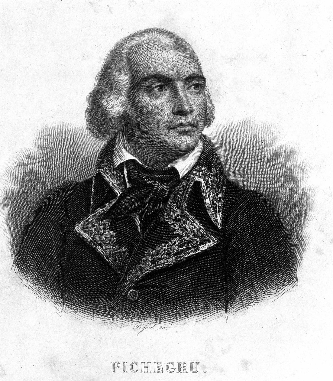 Porträt von General Charles Pichegru (1761 - 1804) - in „Revolution francaise“ von Thiers. 19. Jahrhundert von French School