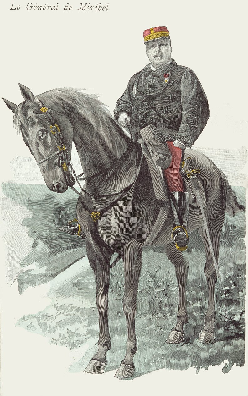 Porträt von General de Miribel (1831-93) von French School