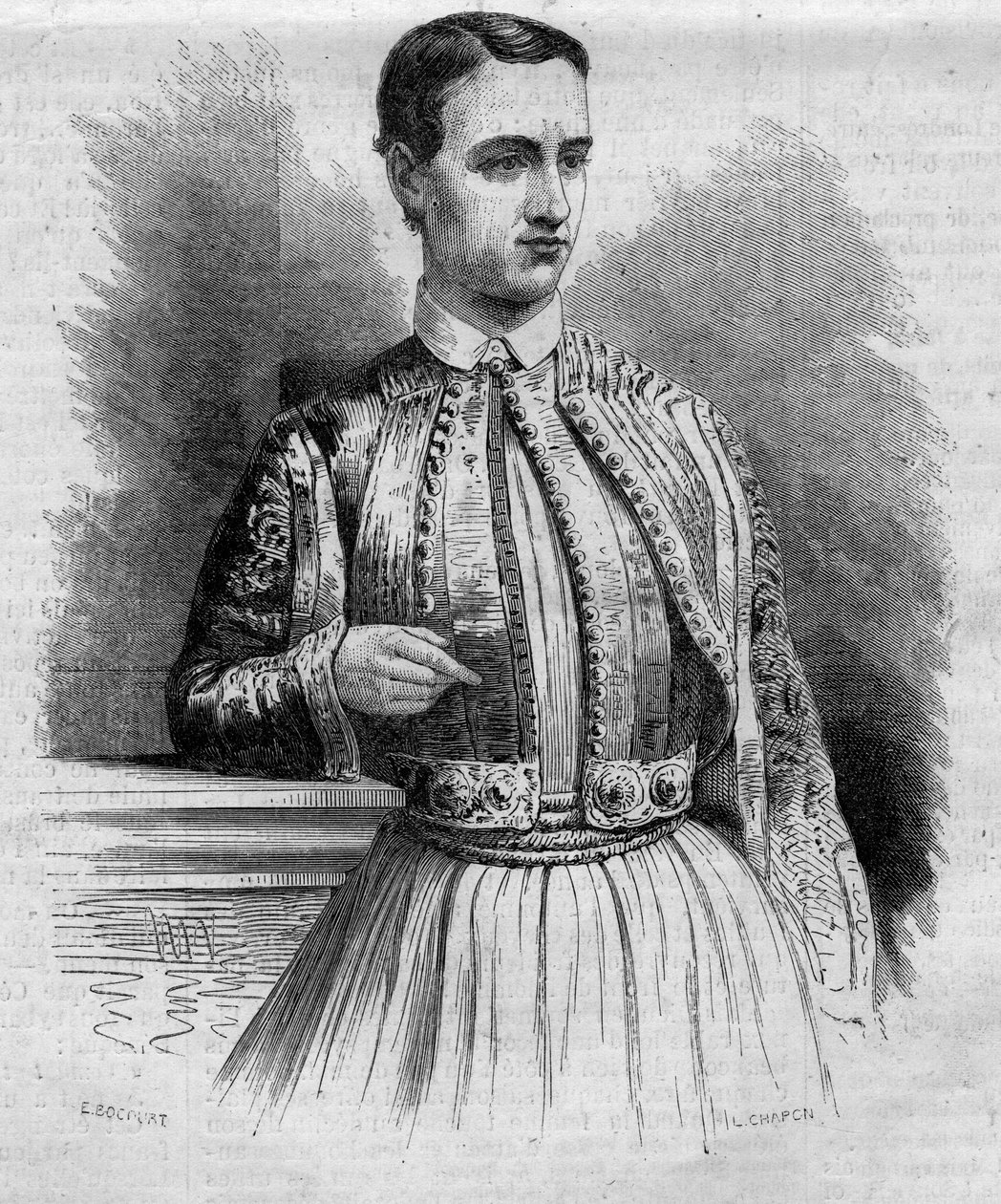 Porträt von Georg I. (Georges von Dänemark) (1845-1913), König von Griechenland. Gravur in „Le Monde Illustré“ Nr. 340 vom 17. Oktober von French School