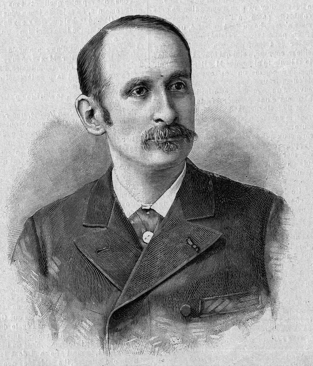 Porträt von Jacques Marie Eugene Godefroy-Cavaignac (1853-1905), französischer Politiker, Kriegsminister 1895. Gravur in „La gazette du dimanche“ vom 14. November 1895. von French School