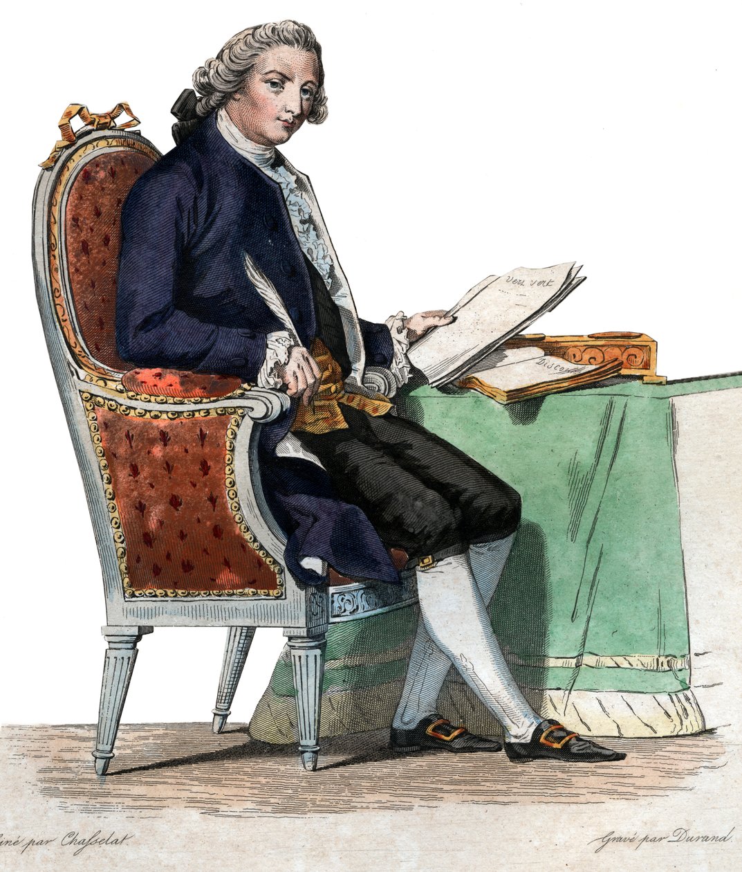 Porträt von Jean-Baptiste-Louis Gresset (1709-1777), französischer Dichter und Dramatiker von French School