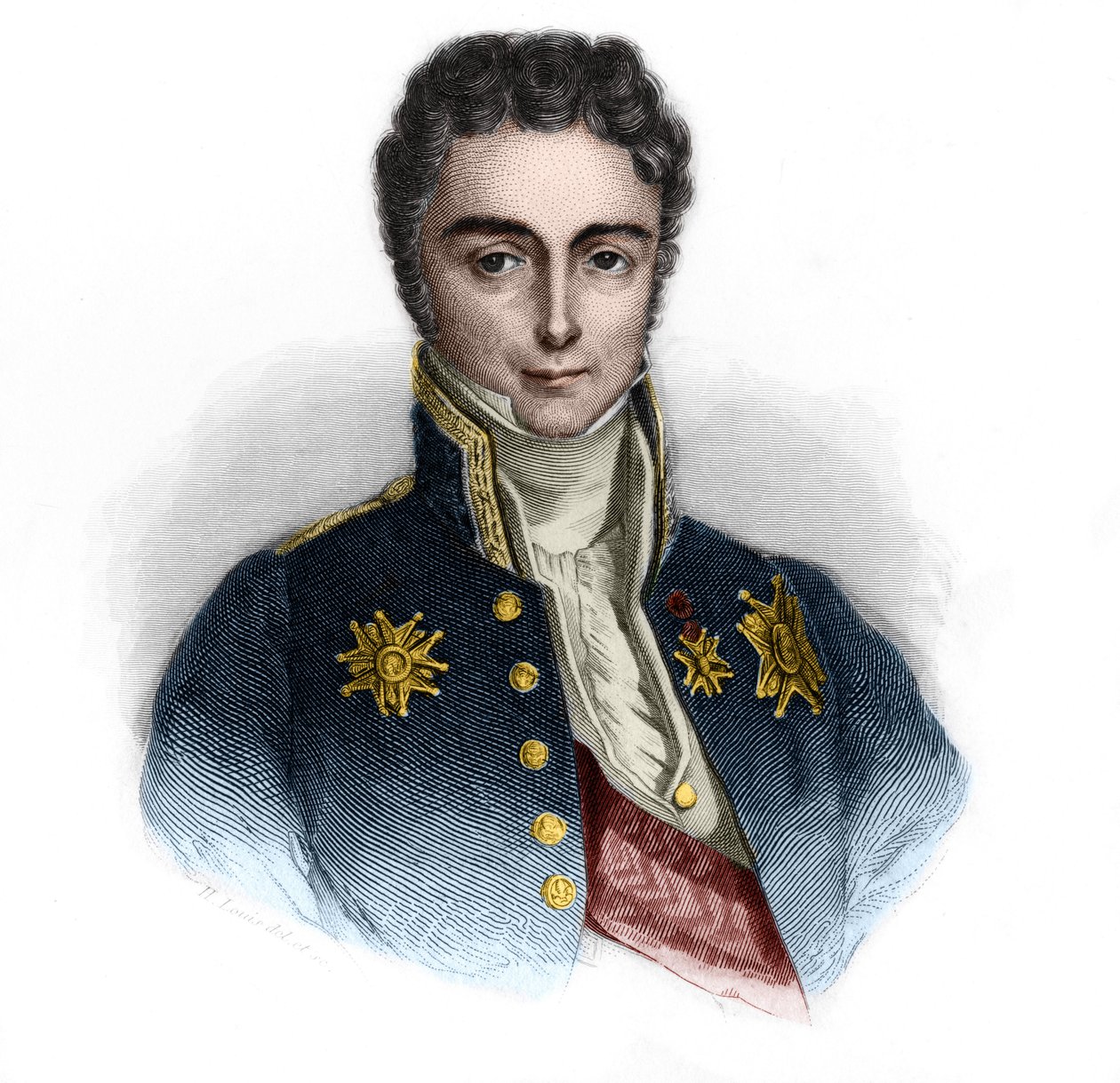 Porträt von Jean-Baptiste Sylvère Gay, Vicomte de Martignac (1778-1832), französischer Staatsmann. In „Livre des orateurs“ von Louis de Cormenin Timon. 1842. Private Sammlung von French School