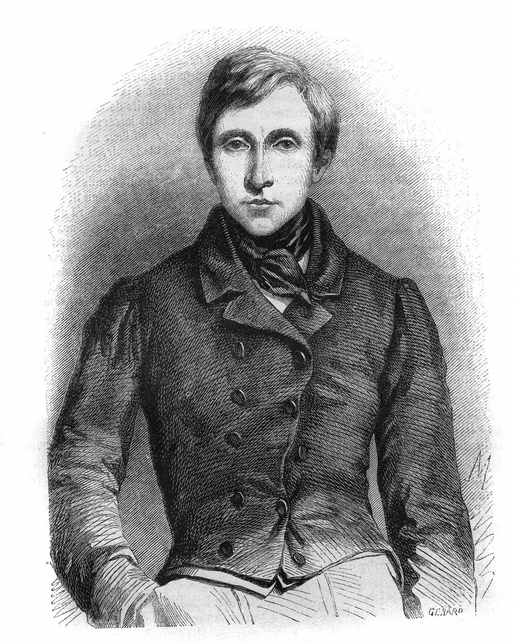 Porträt von Jean Auguste Pelage Brizeux (1803-1858), französischer Dichter von French School