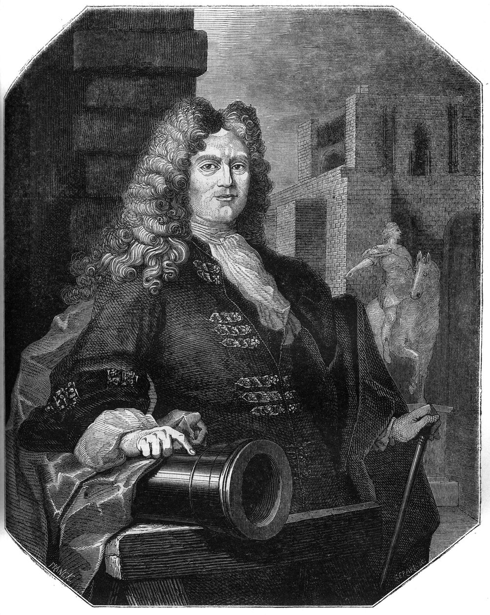 Porträt von Jean Balthazar Keller (1638-1702), Schweizer Goldschmied und Gründer. von French School