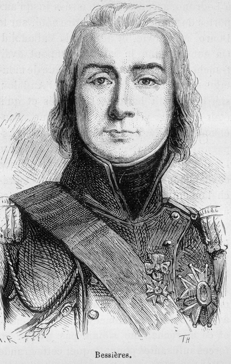 Porträt von Jean Baptiste Bessières, Herzog von Istrien, Marschall von Frankreich (1768 - 1813), getötet am Vorabend der Schlacht von Lützen - in „The History of France“ von Henri Martin von French School