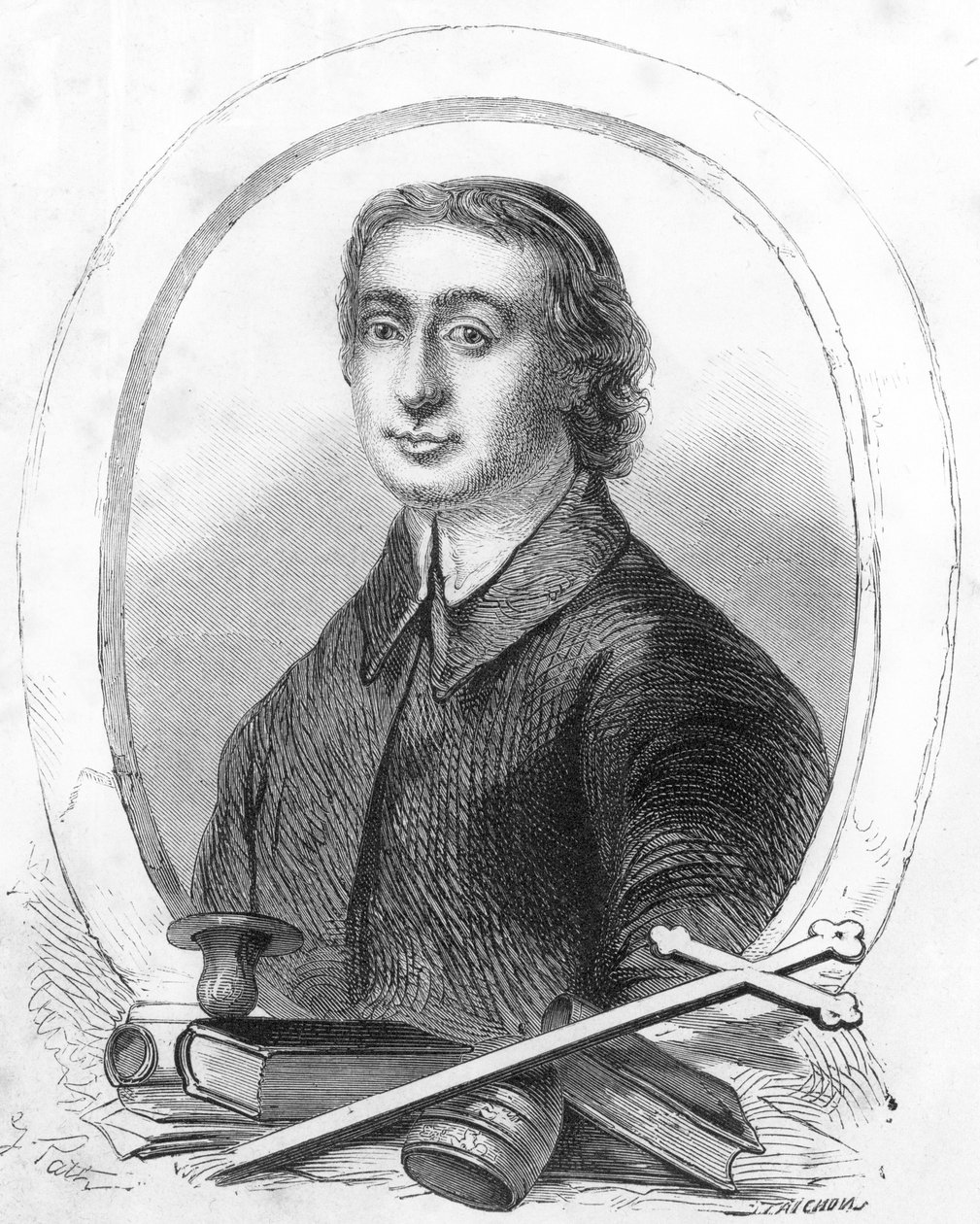 Porträt von Jean Baptiste Massillon (1663-1742) (Gravur) von French School