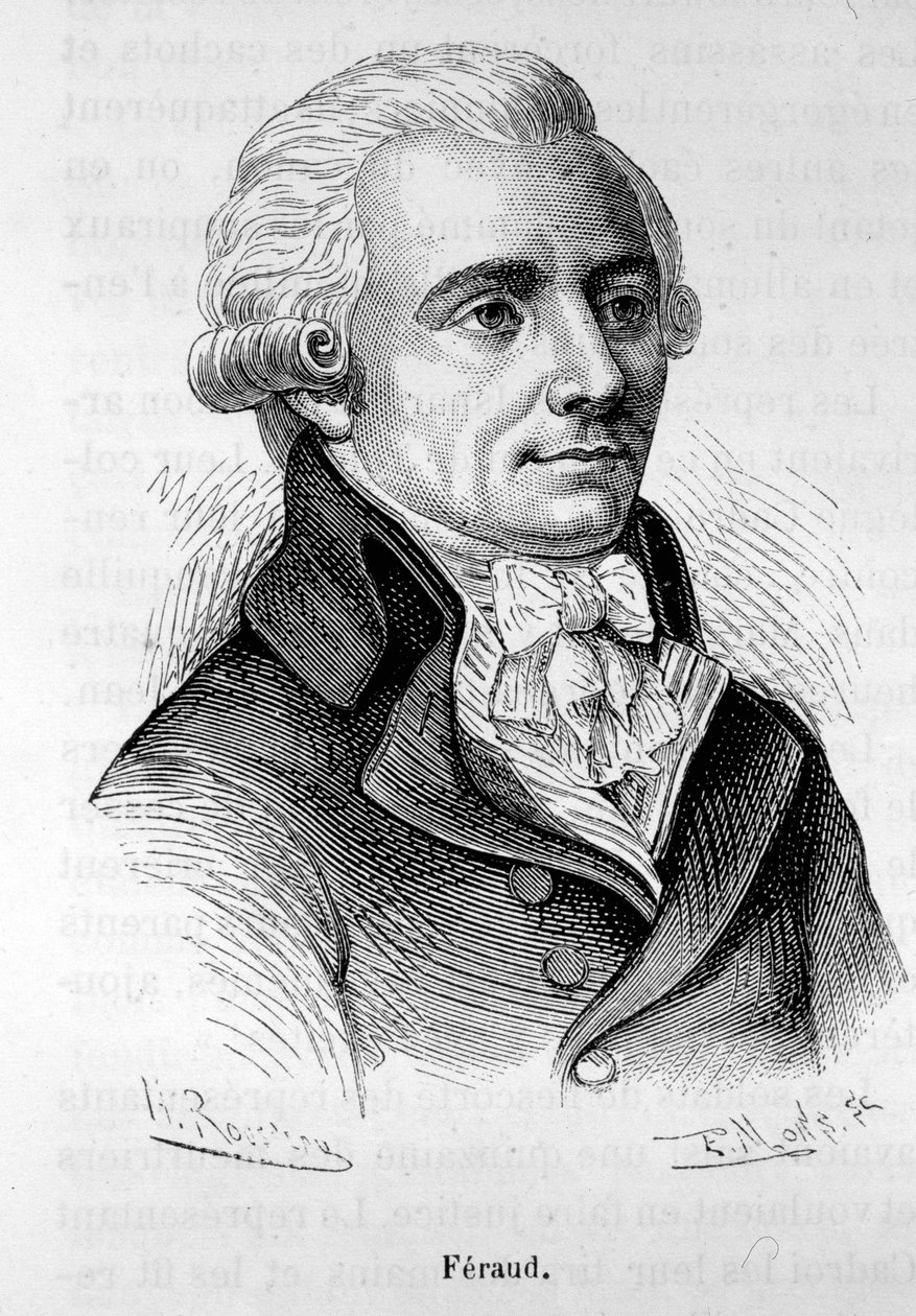 Porträt von Jean Feraud (oder Ferraud), französischer Politiker (1764-1795) - in „L