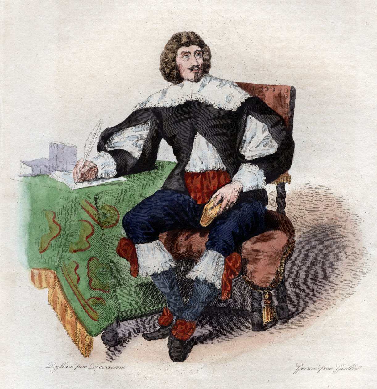 Porträt von Jean Louis Guez de Balzac (1597-1654), französischer Autor von French School