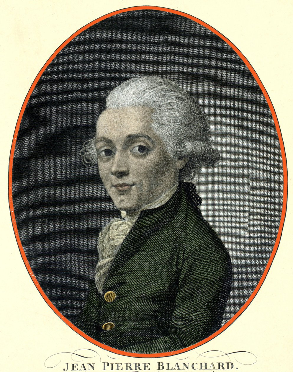 Porträt von Jean Pierre (Jean-Pierre) Blanchard (1753-1809), französischer Aeronaut. von French School