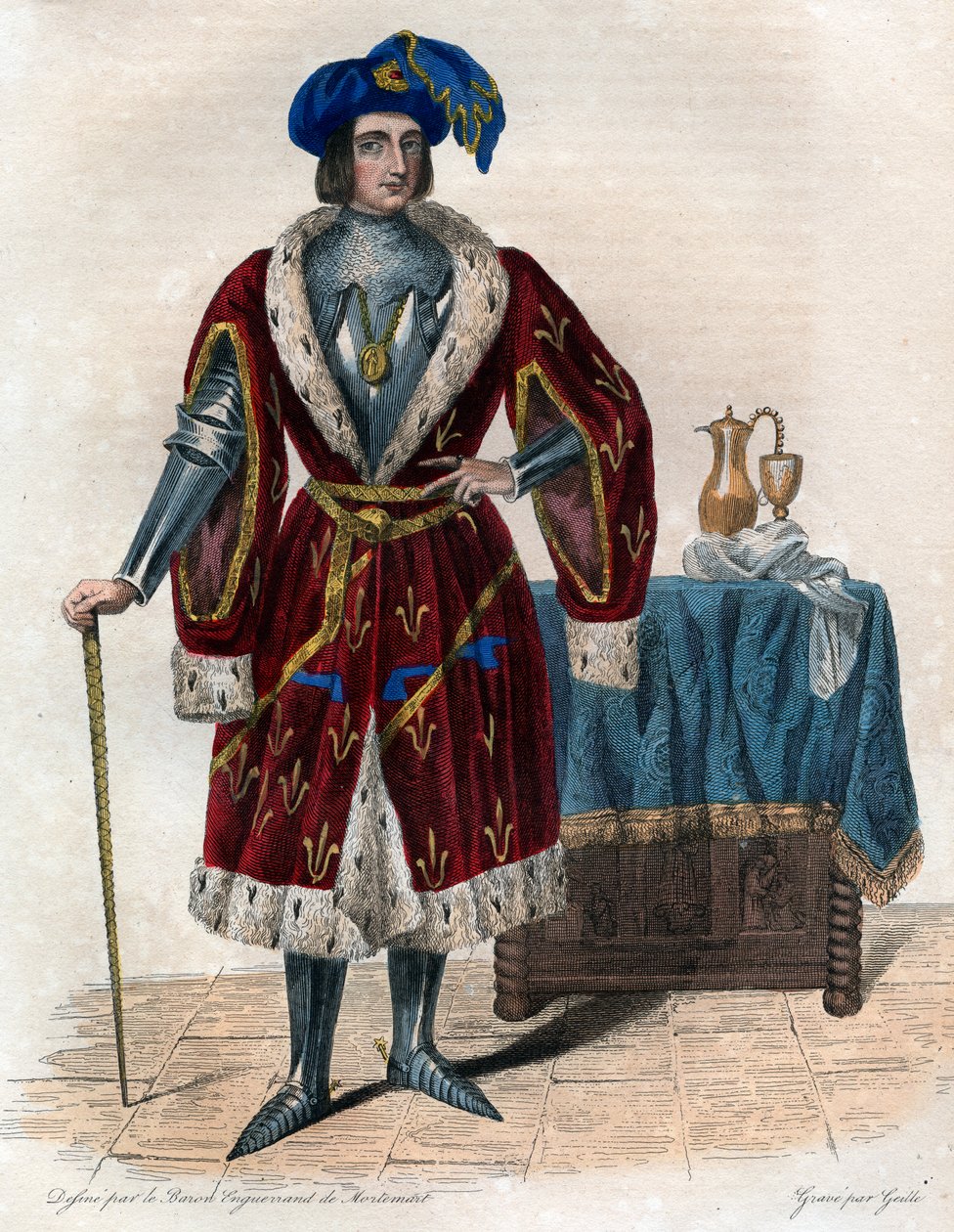 Porträt von Johann von Orléans, Graf von Dunois (Bastard von Orléans) (1402-1468) von French School