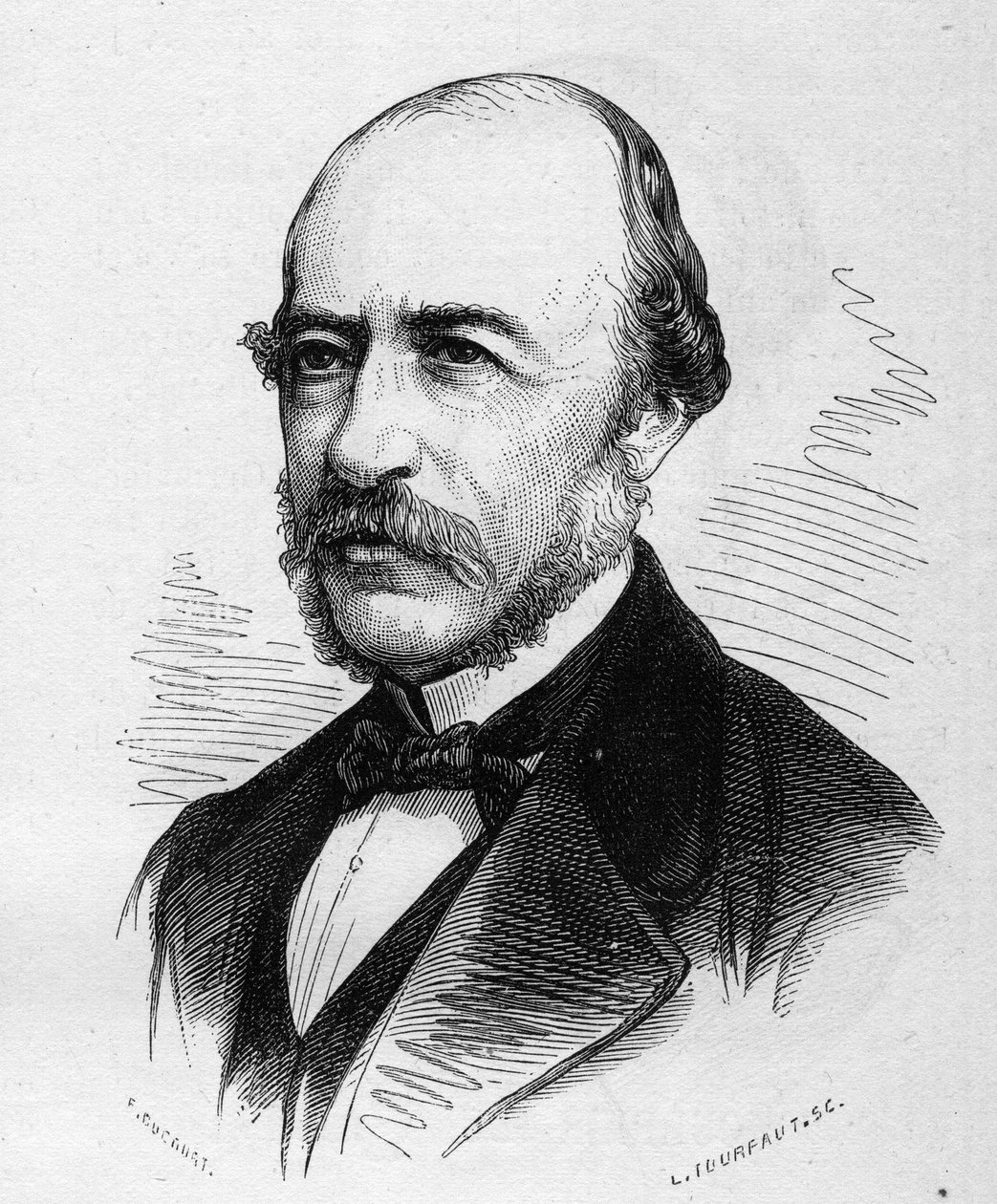 Porträt von Joseph Autran, französischer Dichter. Gravur in „Le Monde Illustré“ Nr. 1040 vom 17. März 1877 von French School