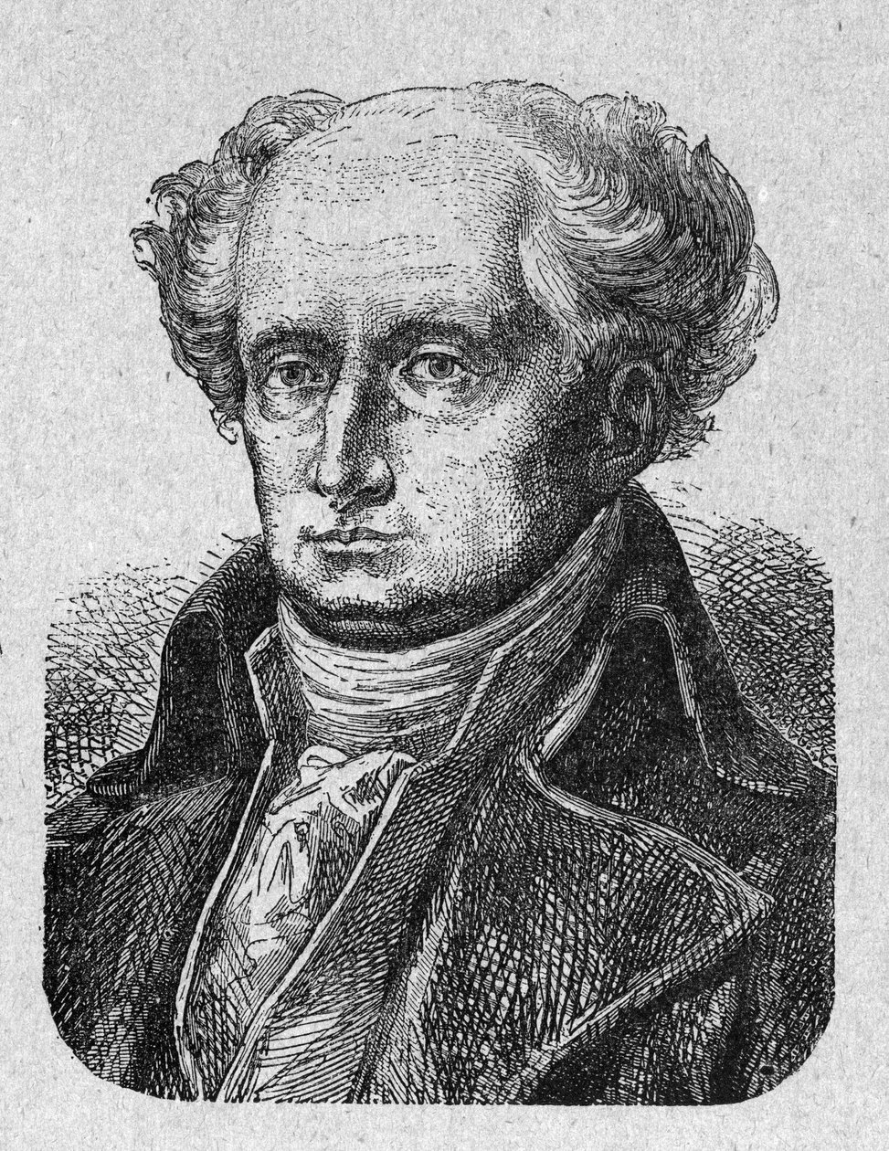 Porträt von Joseph Jérôme Siméon (1749-1842), französischer Anwalt und Politiker. Gravur von 1889. Private Sammlung. von French School