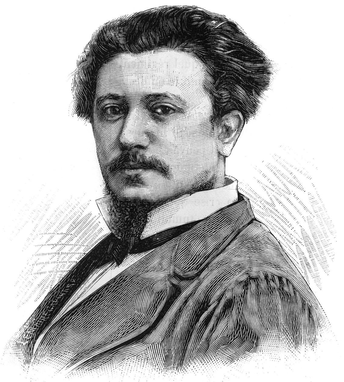 Porträt von Karl Daubigny (1846-1886), französischer Maler. Gravur in „Le Monde Illustré“, 5. Juni von French School