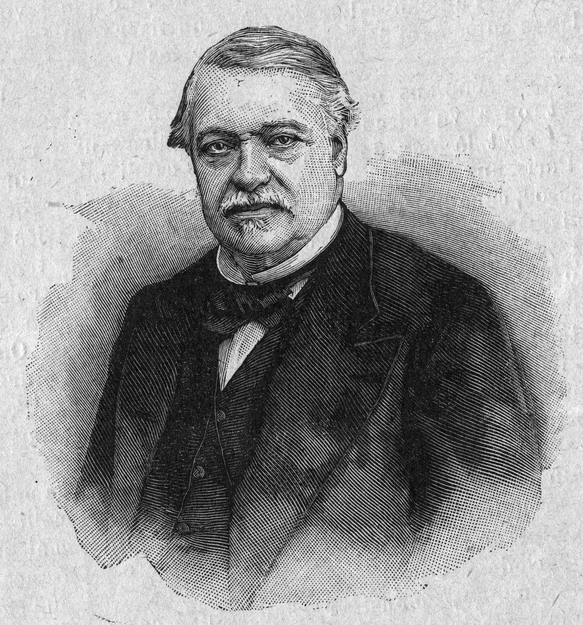 Porträt von Léon Say (1826-1896), französischer Ökonom und Politiker. Gravur in „La gazette du dimanche“ vom 30. April von French School